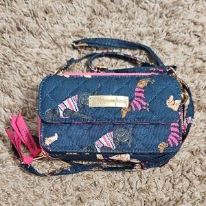 Simply Southern Quilted Dog Print Convertible Crossbody Wristlet Bag